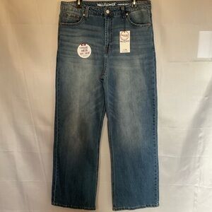Wallflower InstaVintage The Fearless Curvy Super High Rise Wide Leg Jeans